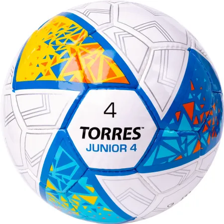 Мяч футб. TORRES Junior-4, F323804, р.4,глянц.ПУ, 4 сл, 32п, руч.сш, бел-жел-гол за 2&nbsp;070.60 ₽ купить в Ижевске