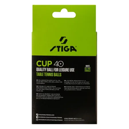 Мяч для наст. тенниса Stiga Cup ABS, 1110-2510-12, диам.40+мм, пластик, упак. 12 шт, белый за 1&nbsp;774.80 ₽ купить в Ижевске