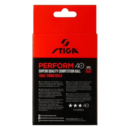 Мяч для наст. тенниса Stiga Perform 3***, 40+, 1113-2110-06, пластик, ITTF Appr., уп.6 шт, бел за 2&nbsp;121.60 ₽ купить в Ижевске
