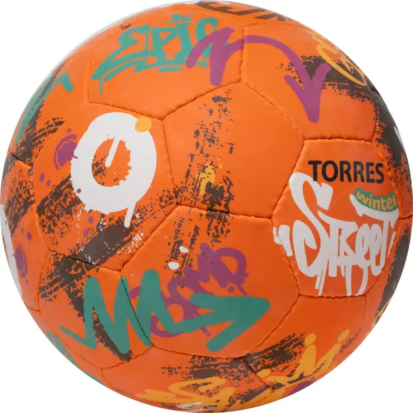 Мяч футб. TORRES Winter Street, F023285, р.5, 32 пан, рез, 4 подкл. слоя, руч. сшив,оранж-мультик. за 2&nbsp;713.20 ₽ в Ижевске