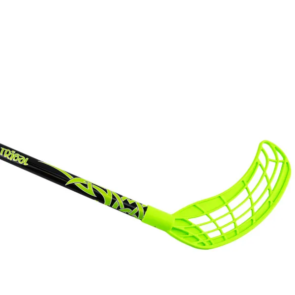 Клюшка для флорбола RealStick Tribal Jr, MR-KF-TR70-GR, 70см, прямой крюк, пластик, черн-зелен