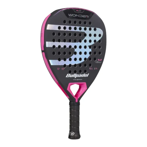 Ракетка для падела BULLPADEL Wonder 27, 497250, для продв.игроков, стекловолокно, карбон, черно-роз за 42&nbsp;969.20 ₽ в Ижевске