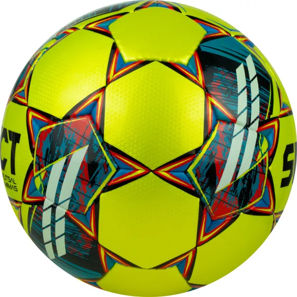 Мяч футзал. SELECT Futsal Mimas, 1053460550, р.4,FIFA Basic, 32 пан, гл.ПУ, руч.сш, жел-сине-красный за 6&nbsp;303.60 ₽ в Ижевске