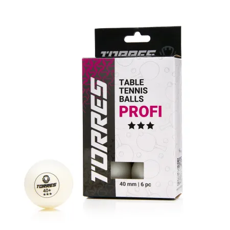 Мяч для наст. тенниса TORRES Profi 3*, TT23012, диам. 40+мм, упак. 6 шт, белый за 338.30 ₽ купить в Ижевске