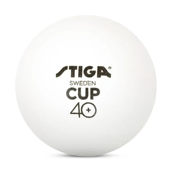 Мяч для наст. тенниса Stiga Cup ABS, 1110-2510-12, диам.40+мм, пластик, упак. 12 шт, белый за 1&nbsp;774.80 ₽ в Ижевске