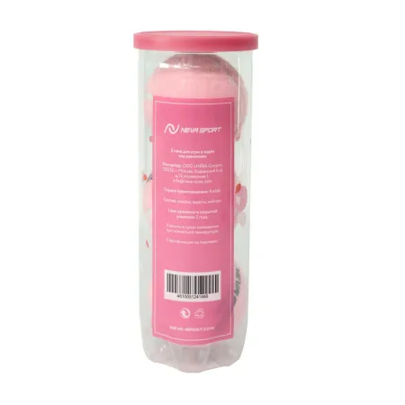 Мяч для падела NS Sakura, UAA2, уп.3 шт, сукно, нат.резина, розовый за 824.50 ₽ купить в Ижевске