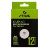 Мяч для наст. тенниса Stiga Cup ABS, 1110-2510-12, диам.40+мм, пластик, упак. 12 шт, белый