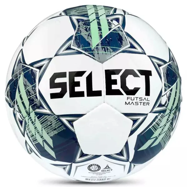 Мяч футзал. SELECT Futsal Master Shiny V22, 1043460004, р.4, Basic,32п, гл.ПУ, руч.сш,бел-син-зел за 7&nbsp;539.50 ₽ в Ижевске