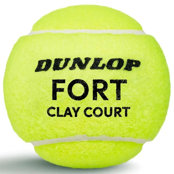 Мяч теннисный Dunlop Fort Clay Court 4B, 601613, уп.4 шт,одобр.ITF и FFT,сукно,нат.резина,желтый за 1&nbsp;812.20 ₽ в Ижевске