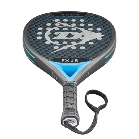 Ракетка для падела Dunlop FX Jr, 10370738, для юниоров, гибрид, графит, черно-голубой за 11&nbsp;019.40 ₽ купить в Ижевске