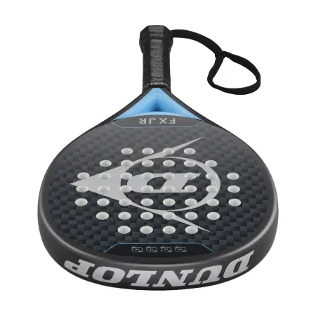 Ракетка для падела Dunlop FX Jr, 10370738, для юниоров, гибрид, графит, черно-голубой за 11&nbsp;019.40 ₽ купить в Ижевске