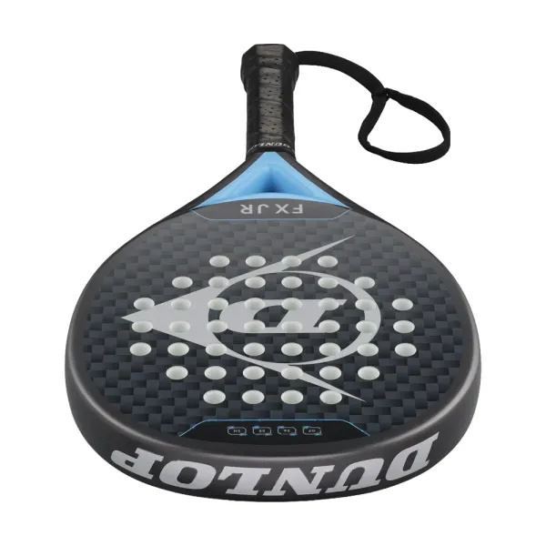 Ракетка для падела Dunlop FX Jr, 10370738, для юниоров, гибрид, графит, черно-голубой за 11&nbsp;019.40 ₽ в Ижевске