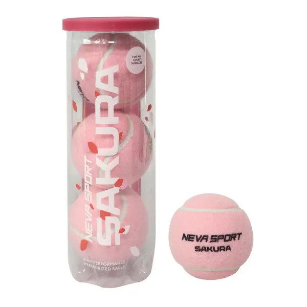 Мяч для падела NS Sakura, UAA2, уп.3 шт, сукно, нат.резина, розовый за 824.50 ₽ в Ижевске