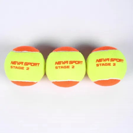 Мяч теннисный детский NS Orange, 5021005, уп.3 шт, резина, шерть, нейлон, желто-оранжевый за 613.70 ₽ купить в Ижевске