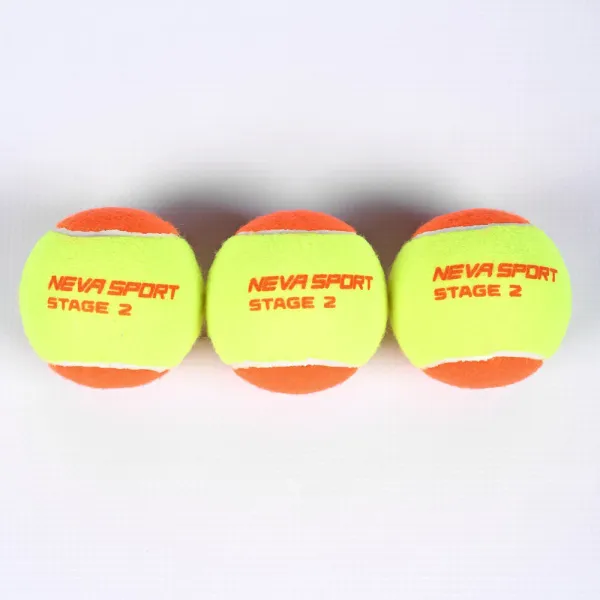 Мяч теннисный детский NS Orange, 5021005, уп.3 шт, резина, шерть, нейлон, желто-оранжевый за 613.70 ₽ в Ижевске