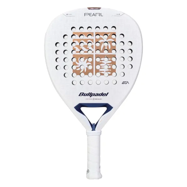 Ракетка для падела BULLPADEL Pearl 27, 497249, для проф-в, стекловолокно,карбон, бело-золотистый за 44&nbsp;319 ₽ в Ижевске